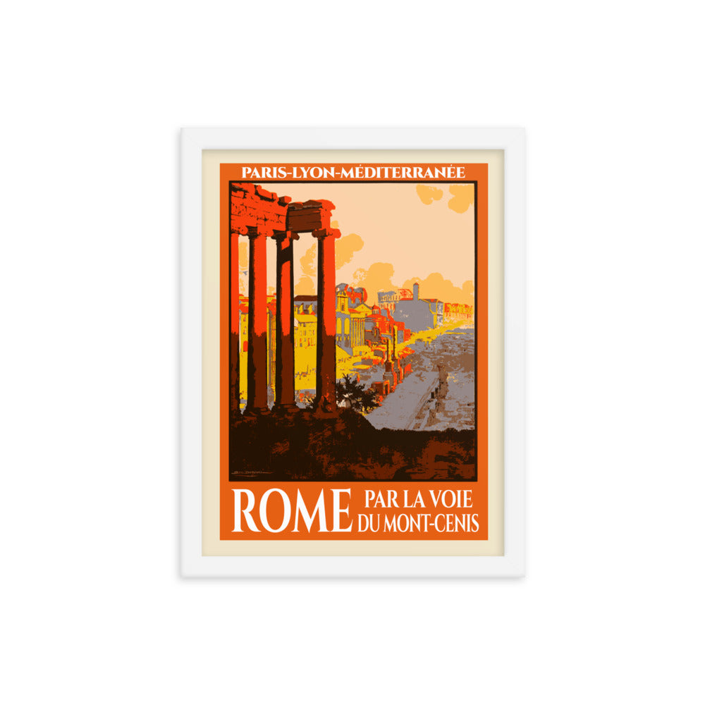 Rome Vintage Travel Poster Framed Print