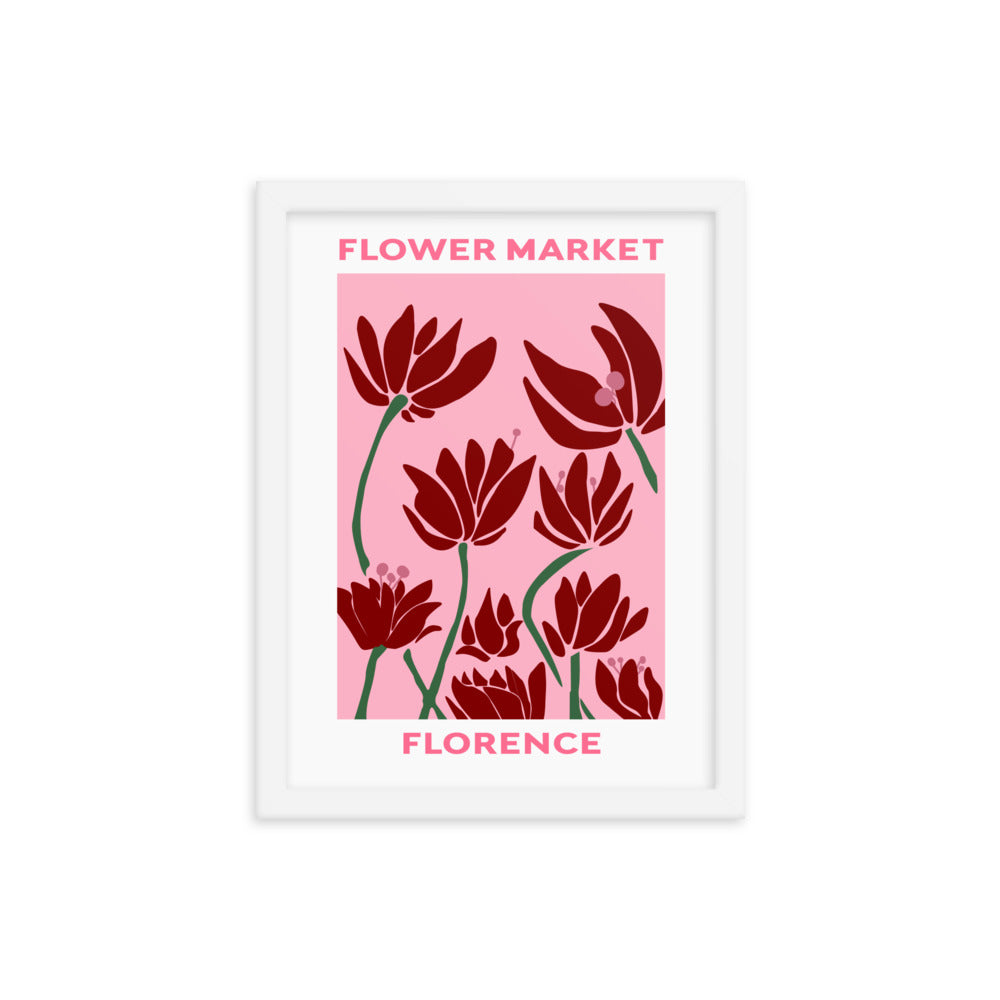 Florence Flower Market Framed Print