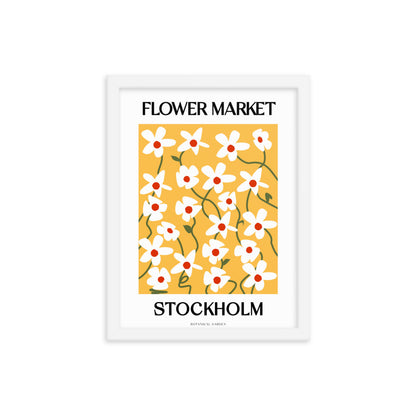 Stockholm Flower Market Framed Print