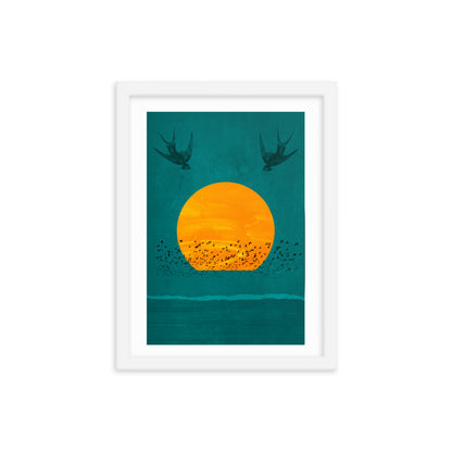 Birds Of The Sun Boho Framed Print