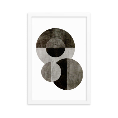 Stone Concentric Circles Framed Print
