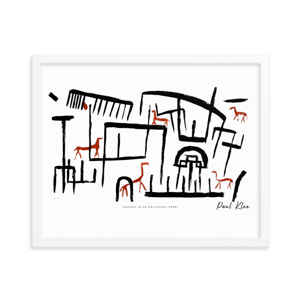 Paul Klee - Animals in an Enclosure Framed Print