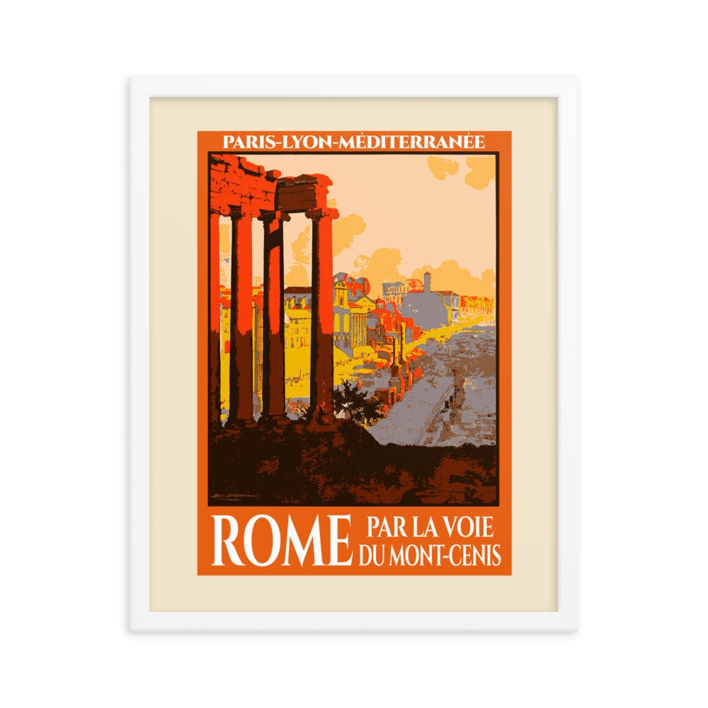 Rome Vintage Travel Poster Framed Print