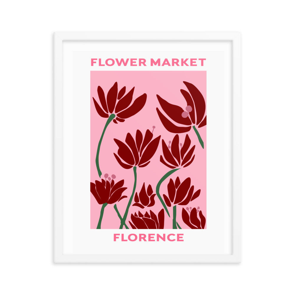 Florence Flower Market Framed Print