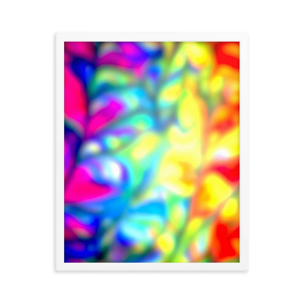 Color Fractures Framed Print