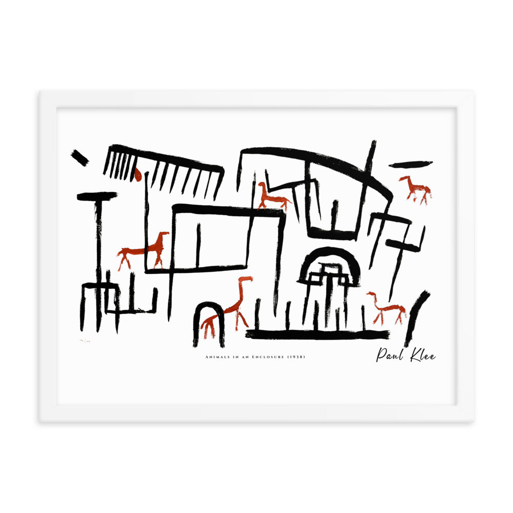 Paul Klee - Animals in an Enclosure Framed Print