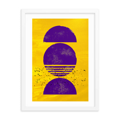 Indigo Sunset Boho Framed Print