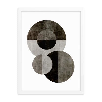 Stone Concentric Circles Framed Print