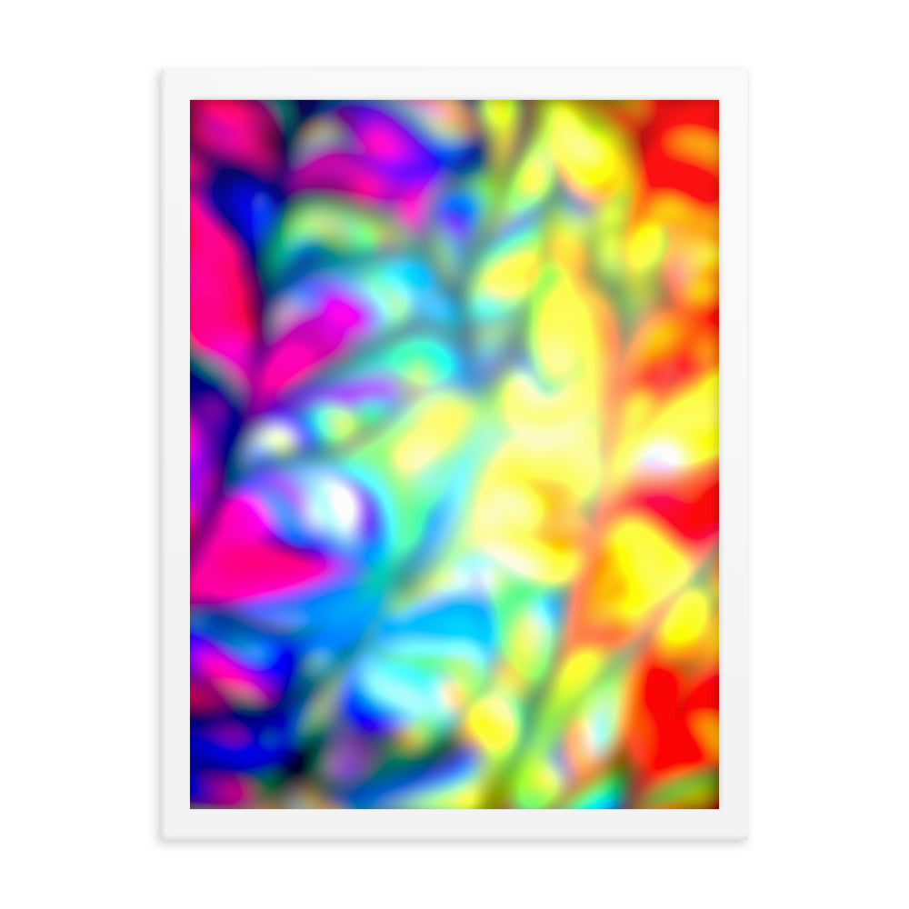 Color Fractures Framed Print