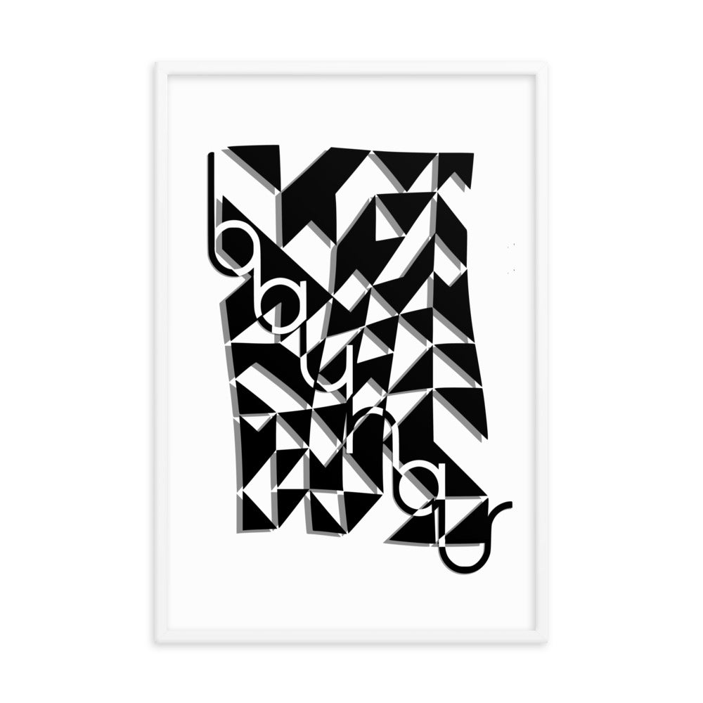 Bauhaus Modern Dynamic Framed Print