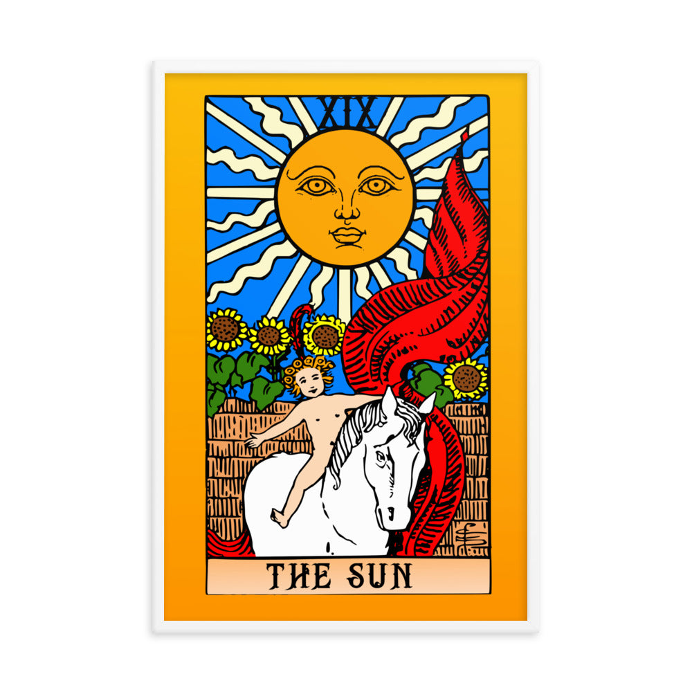 The Sun Tarot Card Framed Print