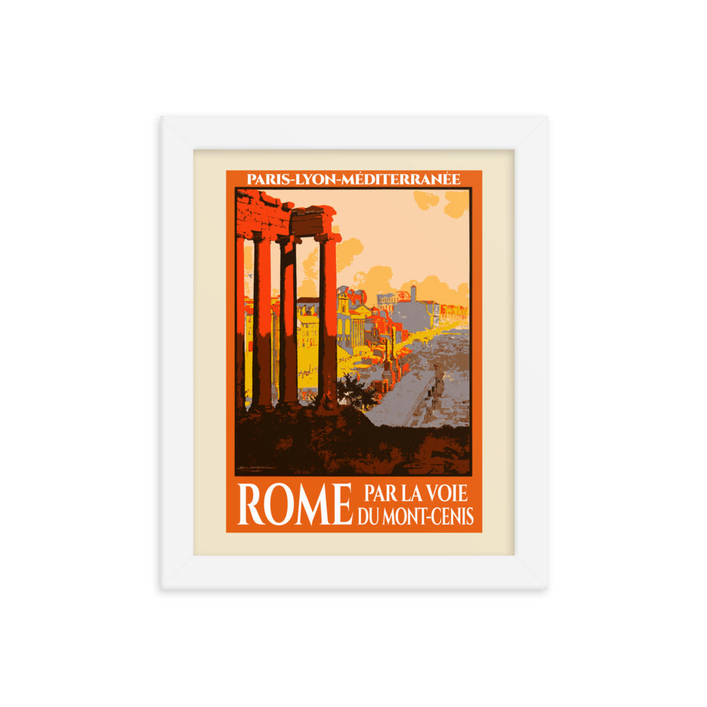 Rome Vintage Travel Poster Framed Print