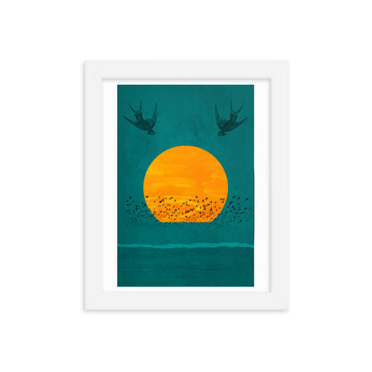 Birds Of The Sun Boho Framed Print