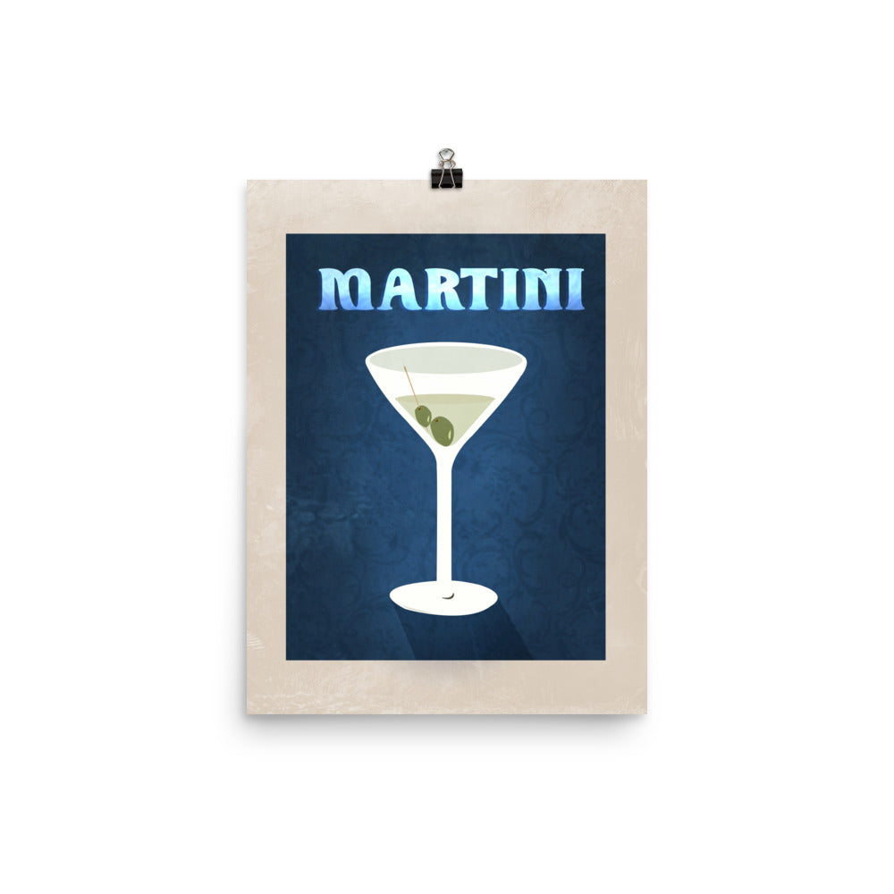 Martini Cocktail Poster Print