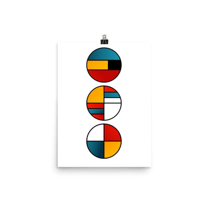Bauhaus Concentric Framed Print