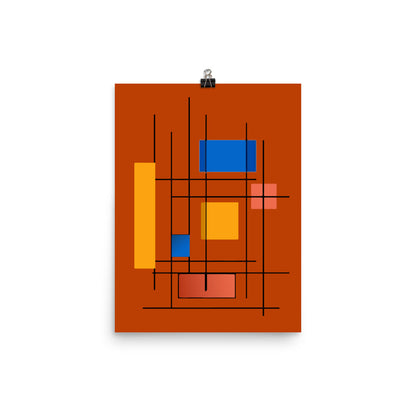 Bauhaus Brown Framed Print