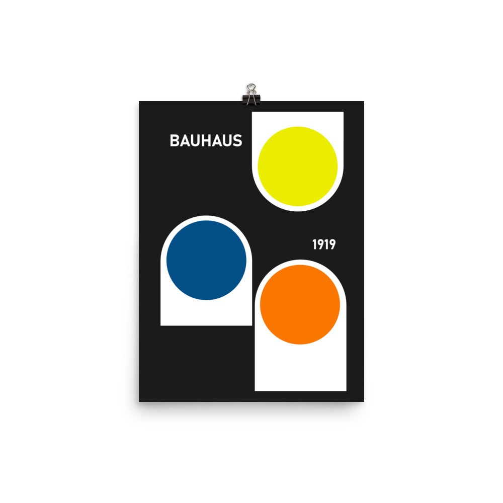 Bauhaus Retro Mono Framed Print