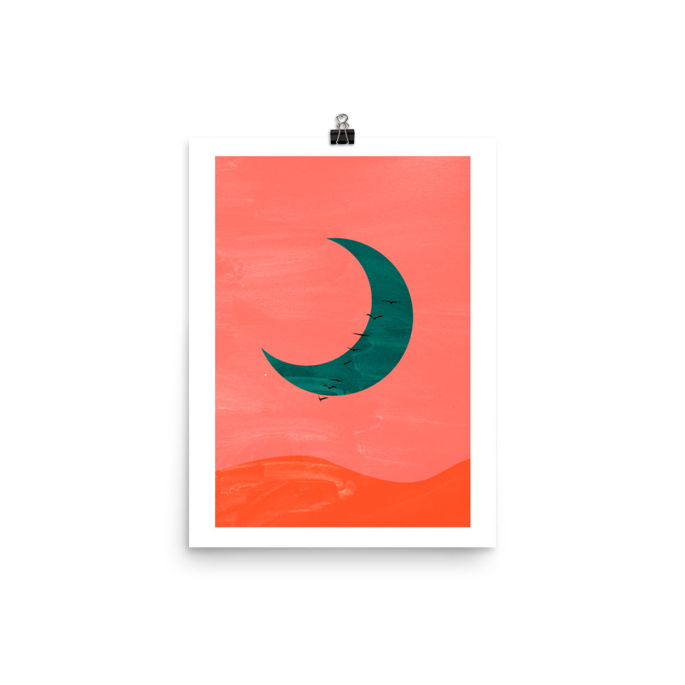 Crescent Moon Boho Framed Print