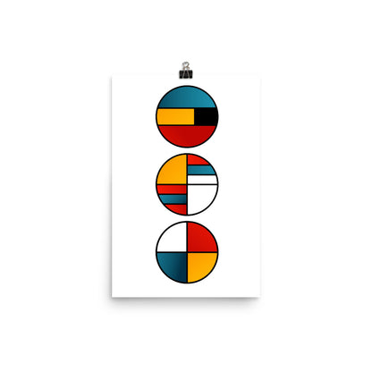 Bauhaus Concentric Framed Print