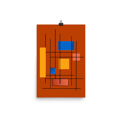 Bauhaus Brown Framed Print