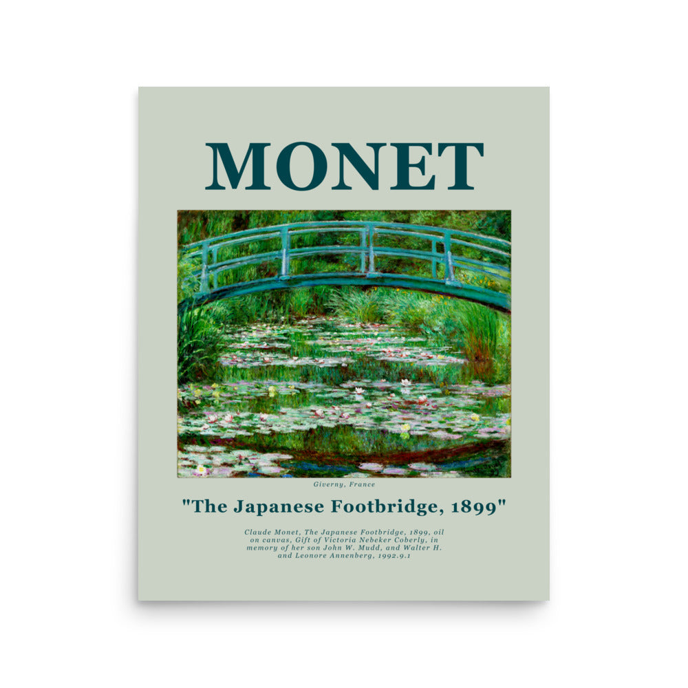 The Japanese Footbridge by Monet Framed Print