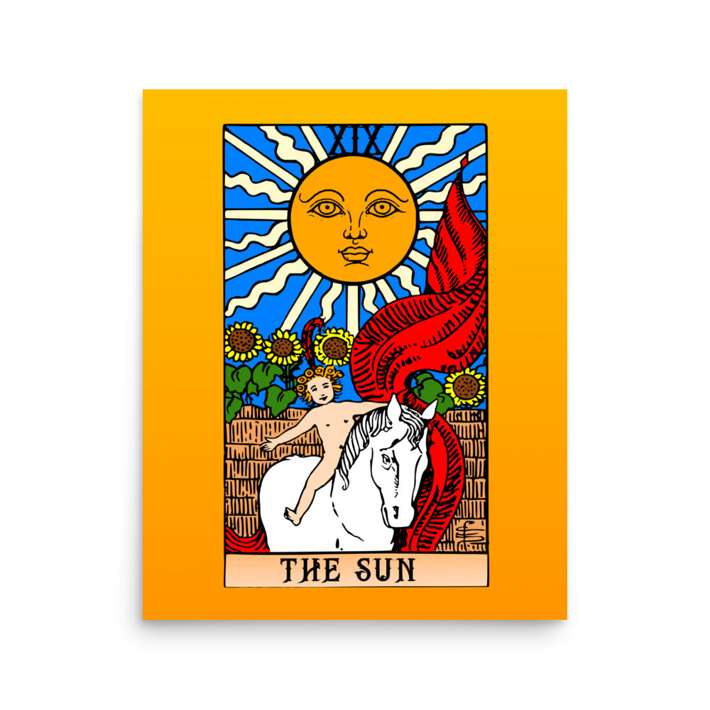 The Sun Tarot Card Framed Print