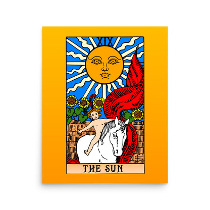 The Sun Tarot Card Framed Print