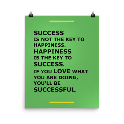 Happiness is Key Poster Print