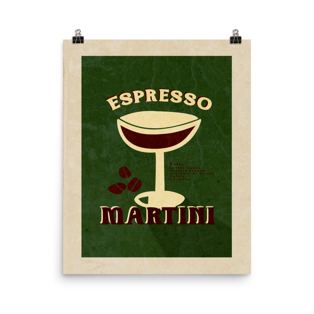 Espresso Martini Cocktail Poster Print