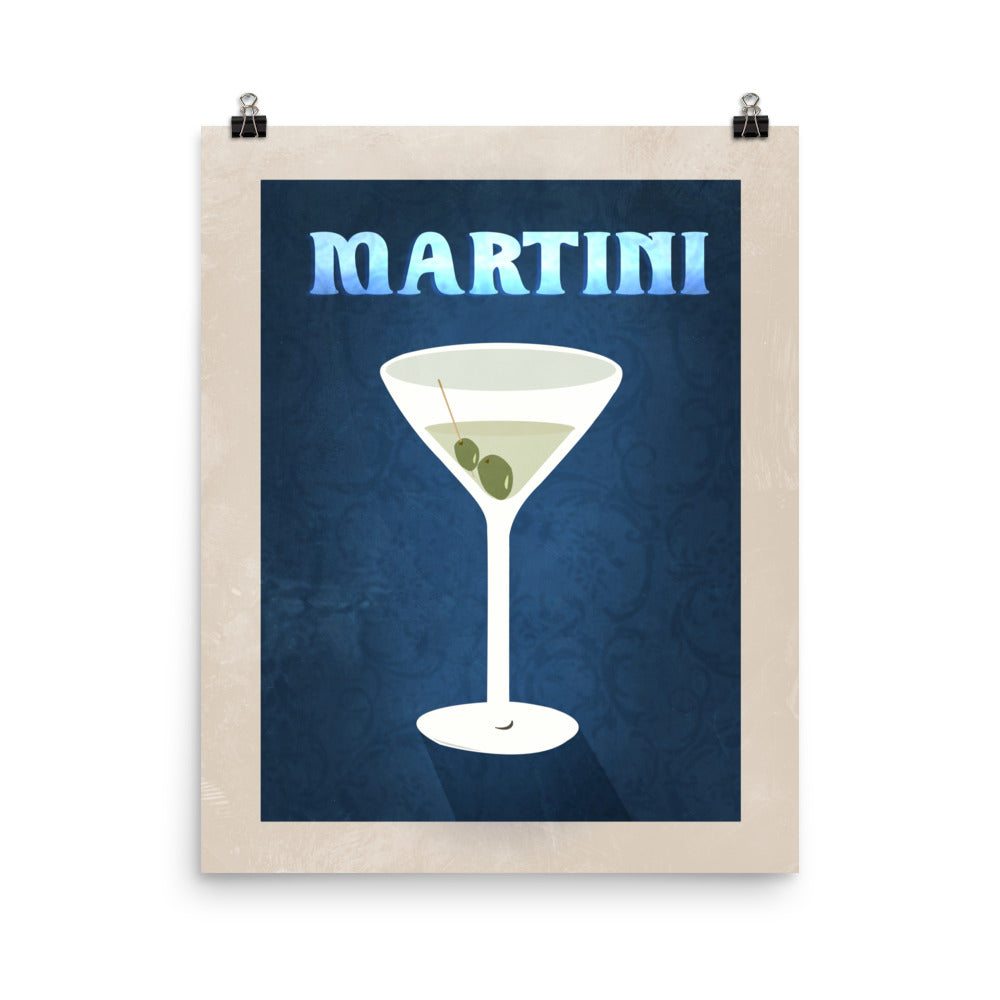 Martini Cocktail Poster Print