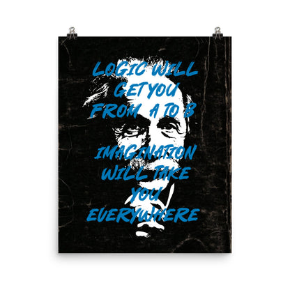 Imagination Can Take You Everywhere - Einstein Poster Print
