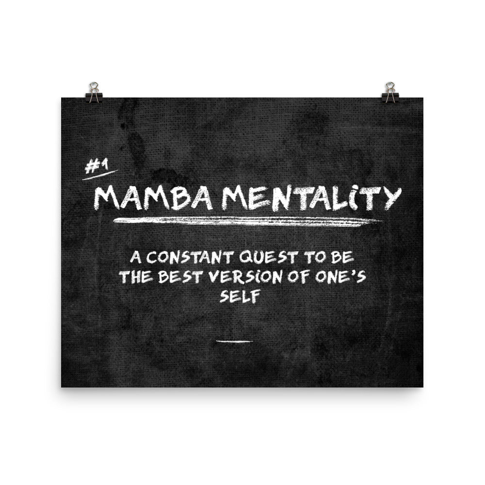 Mamba Mentality Motivational Poster Print