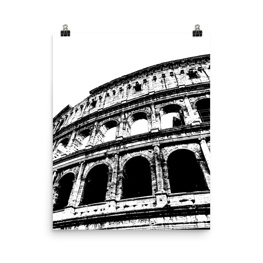 Rome Colosseum Mono Framed Print