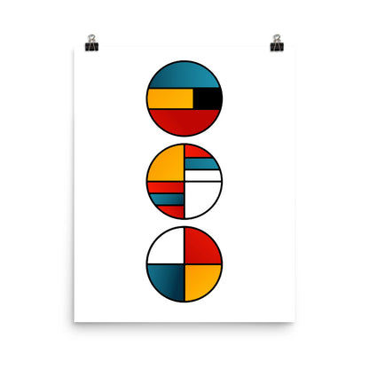 Bauhaus Concentric Framed Print