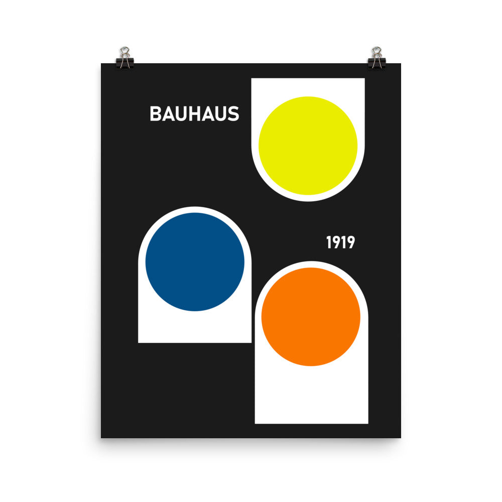 Bauhaus Retro Mono Framed Print