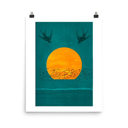 Birds Of The Sun Boho Framed Print