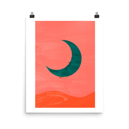 Crescent Moon Boho Framed Print