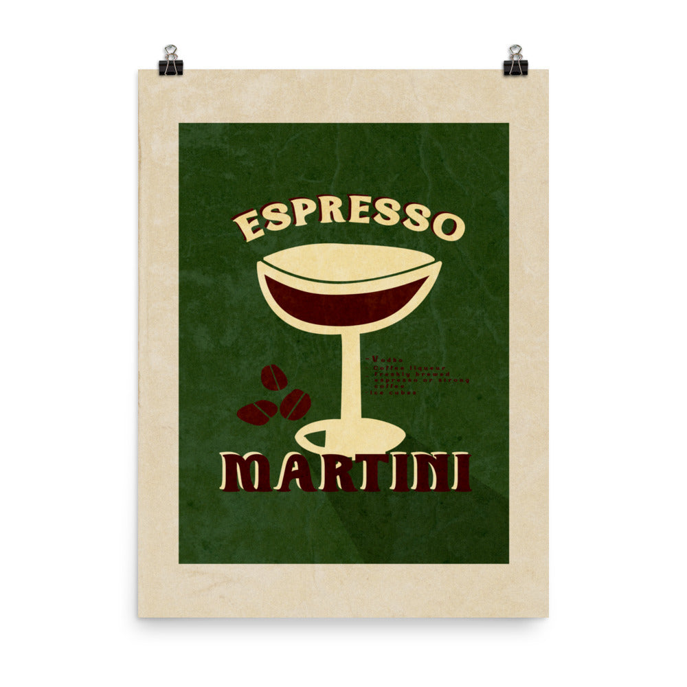 Espresso Martini Cocktail Poster Print