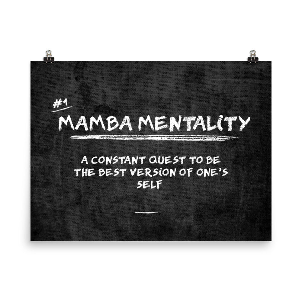 Mamba Mentality Motivational Poster Print