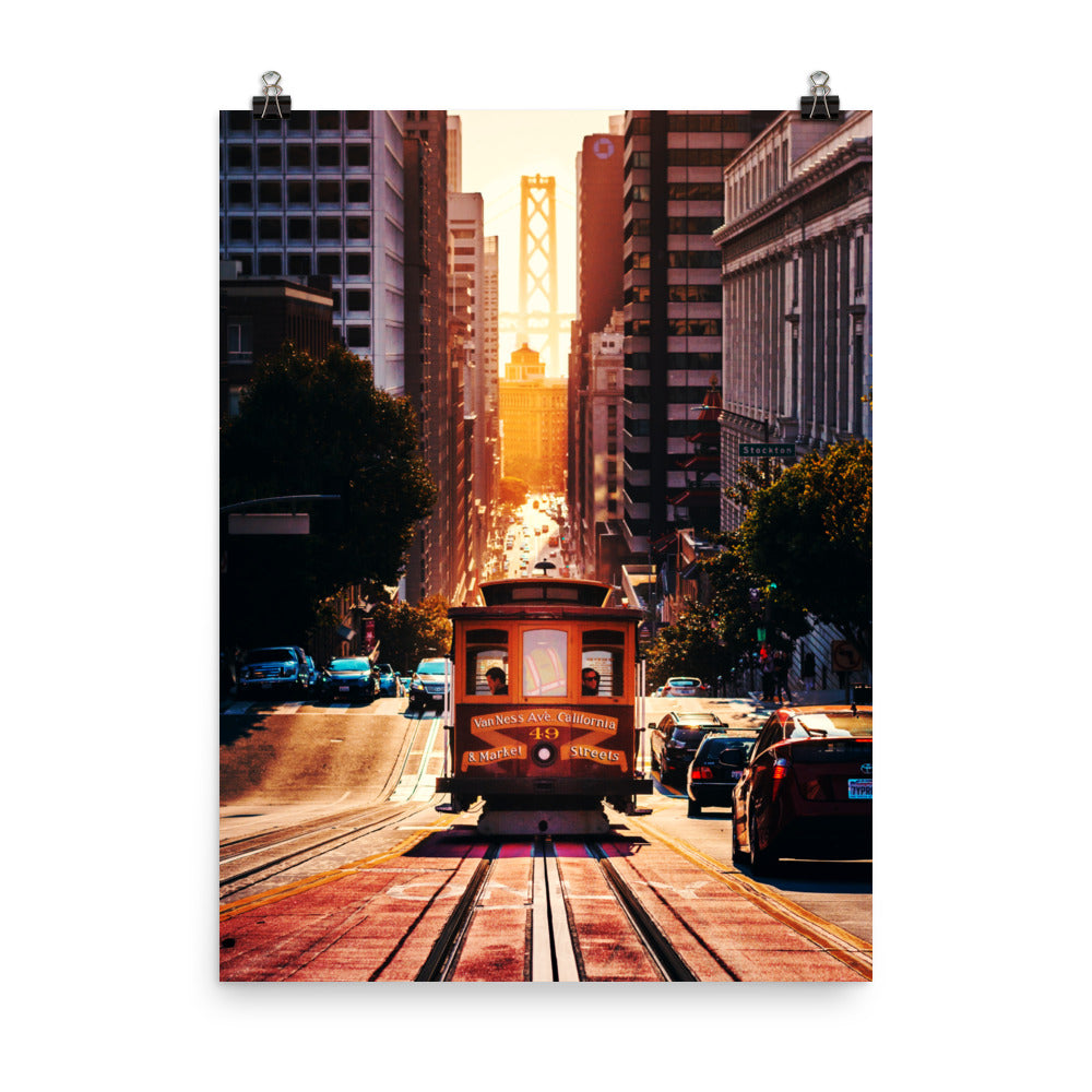 San Fran Cable Car Framed Print