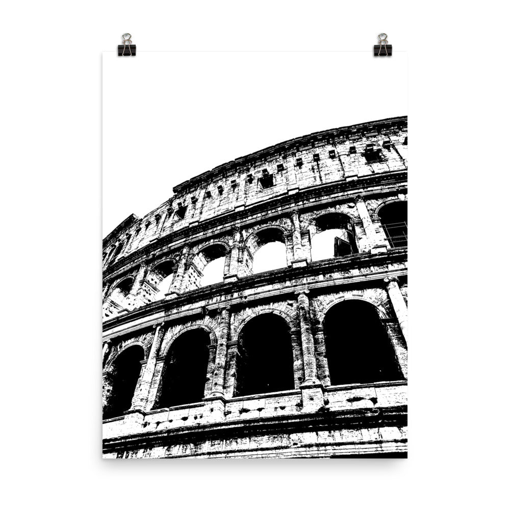 Rome Colosseum Mono Framed Print