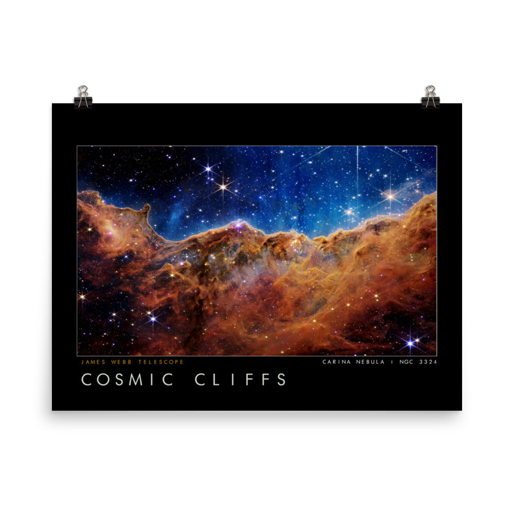 James Webb Telescope Cosmic Cliffs Framed Print