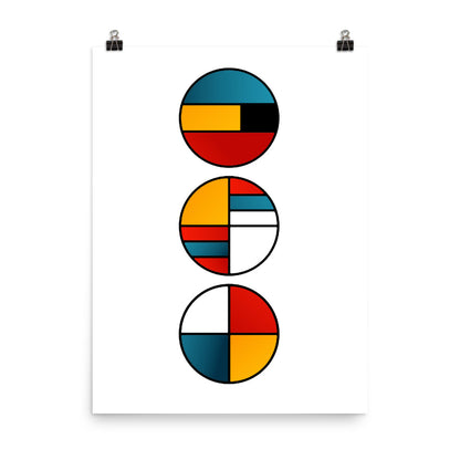 Bauhaus Concentric Framed Print