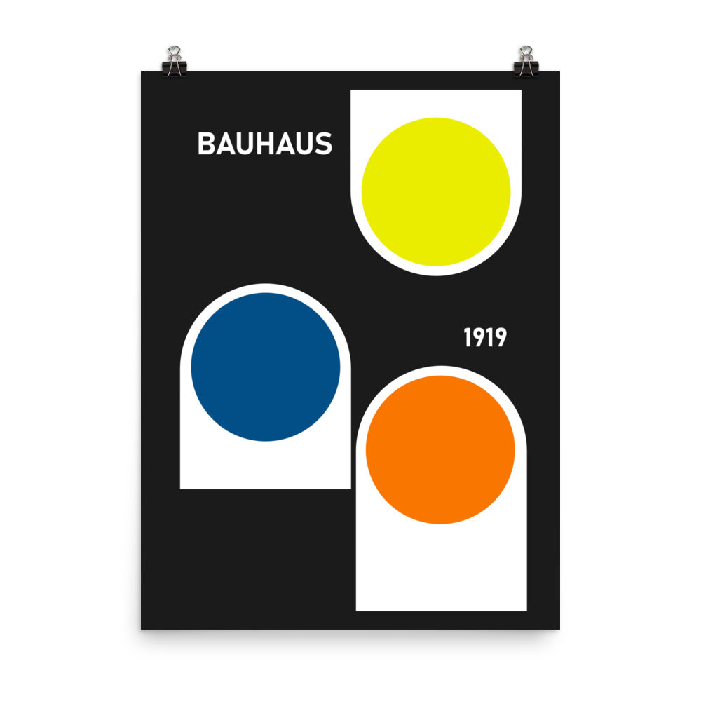 Bauhaus Retro Mono Framed Print