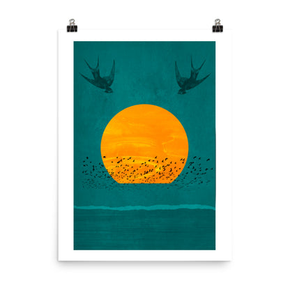 Birds Of The Sun Boho Framed Print