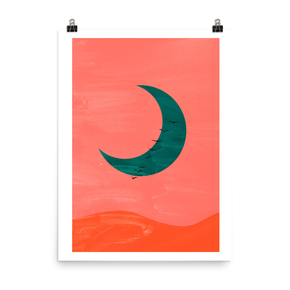 Crescent Moon Boho Framed Print