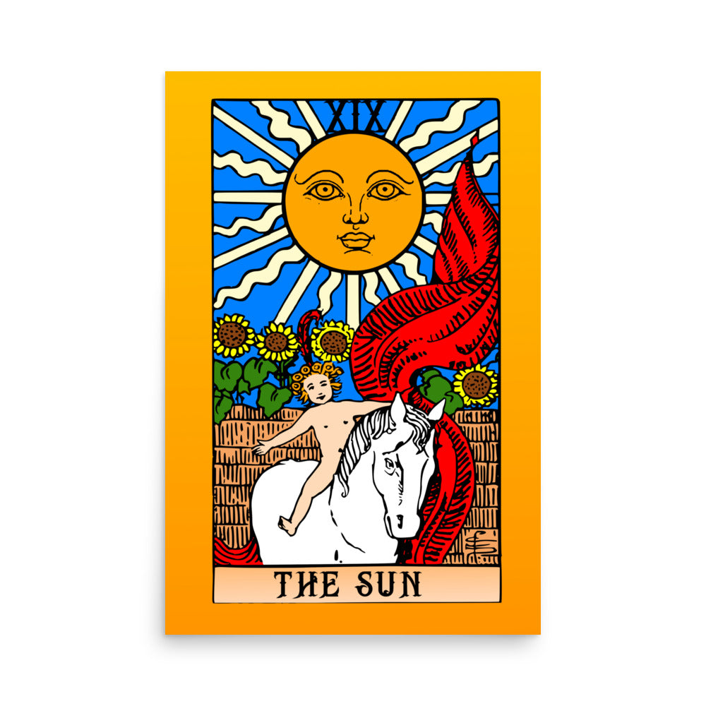 The Sun Tarot Card Framed Print