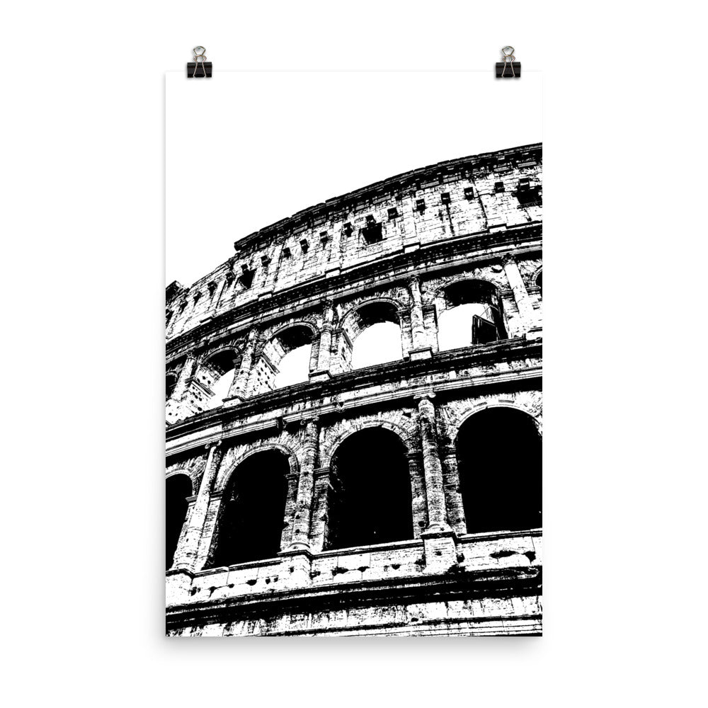 Rome Colosseum Mono Framed Print