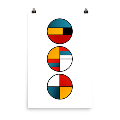 Bauhaus Concentric Framed Print
