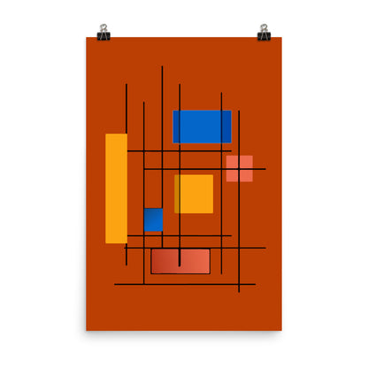 Bauhaus Brown Framed Print